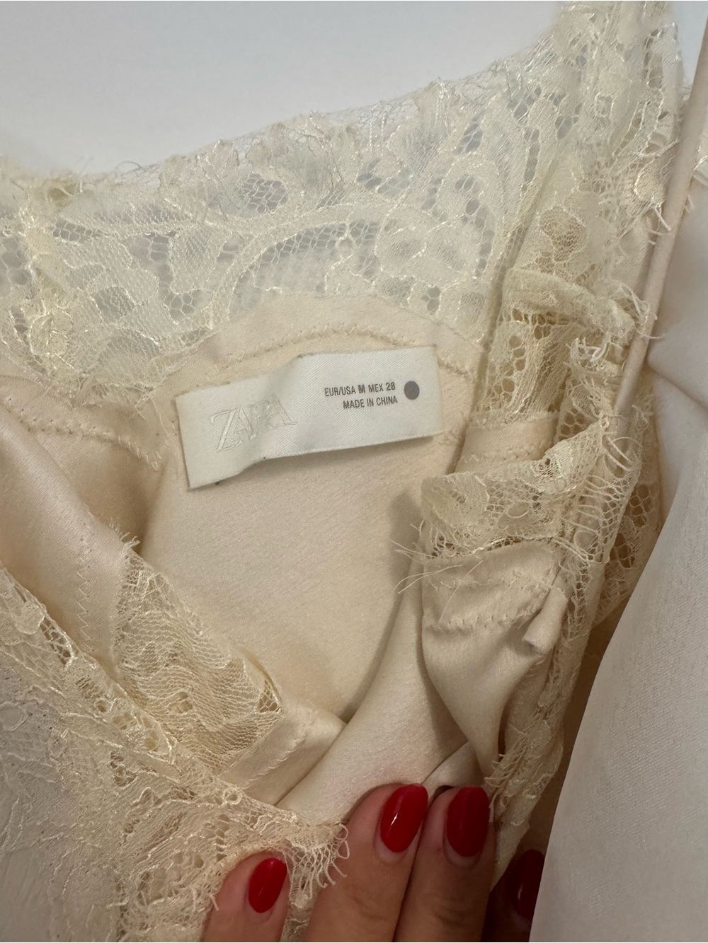 Zara lace satin asymmetric tunic cami - Picture 5 of 9